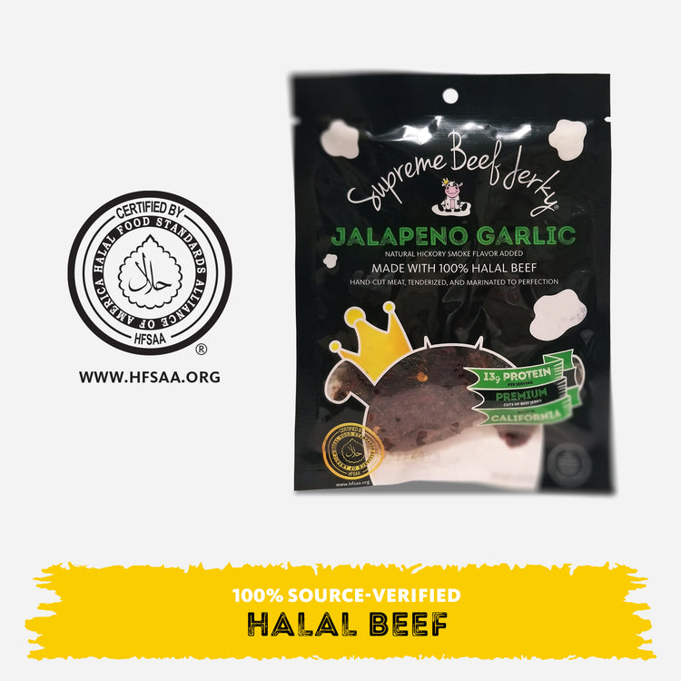 HALAL BEEF JERKY, MARINATED SPICY BEEF JERKY, HANDCRAFTED GOURMET MEAT